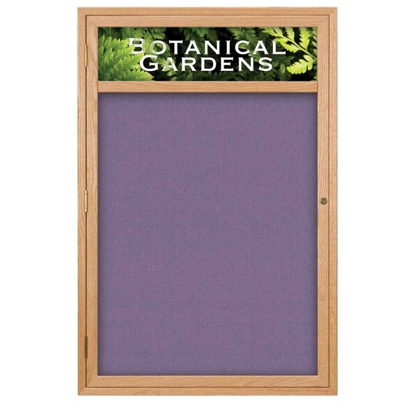 Sliding Glass Door Radius Letterboard, 96"x48", Bronze/Grey Vinyl